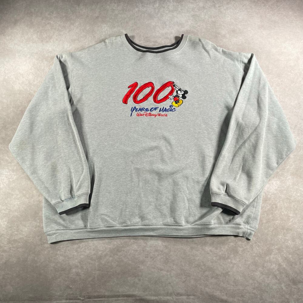 Vintage Walt Disney World Embroidered 100 Years of Magic Sweatshirt